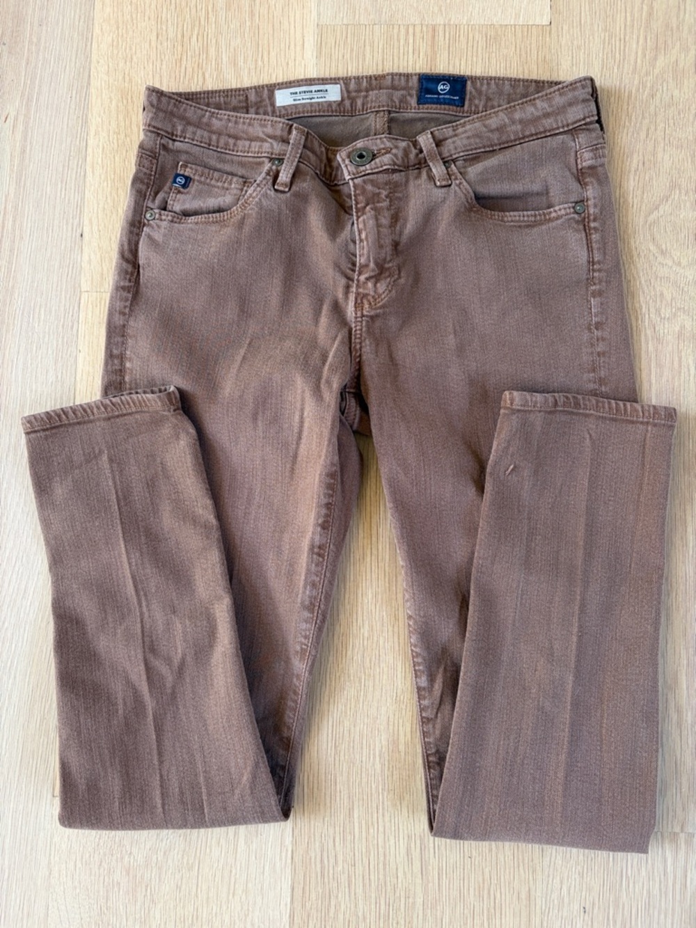 Anthropologie AG Stevie Ankle Jeans- lovely medium  brown-27 Reg